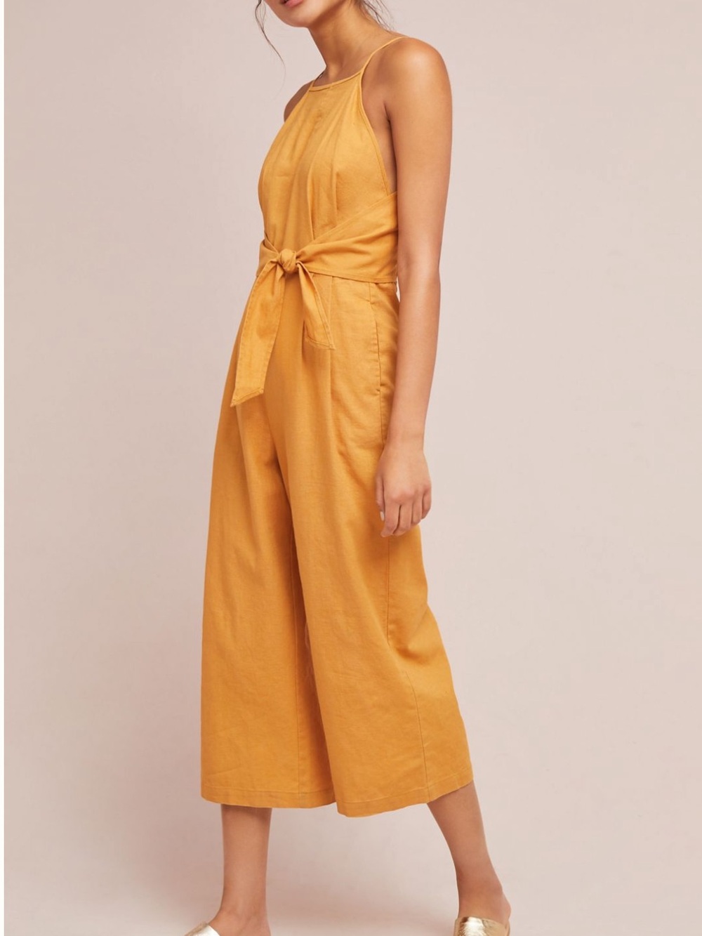Greylin Tied Linen Jumpsuit